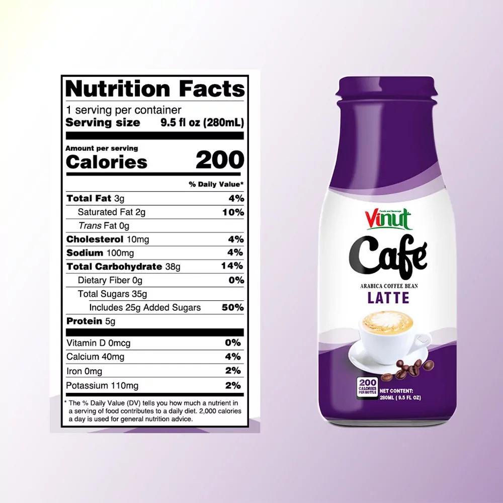 Box 4 x 9.5 fl oz Vinut Latte coffee drink (Arabica coffee bean)