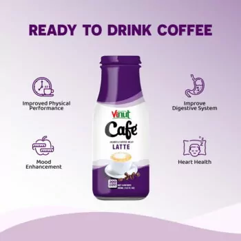 Box 4 x 9.5 fl oz Vinut Latte coffee drink (Arabica coffee bean)
