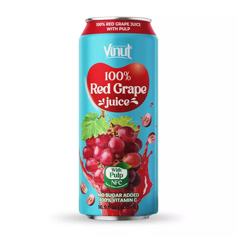 16.9 fl oz Vinut 100% Red Grape juice drink with pulp no sugar added