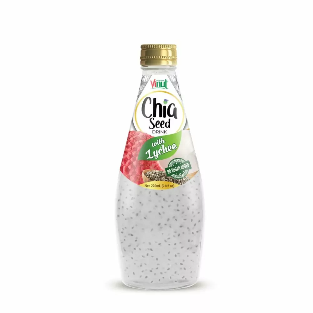 9.8 fl oz Vinut Chia seed drink with Lychee (no sugar added)