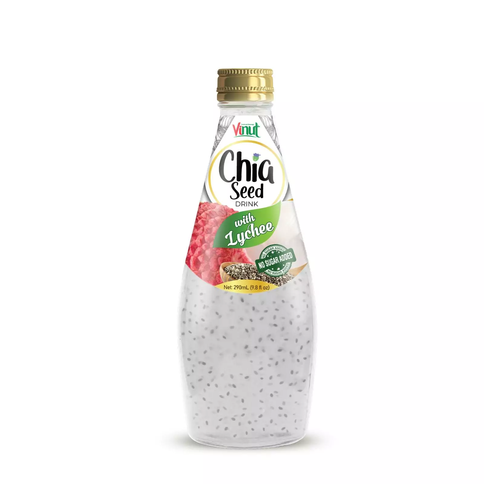9.8 fl oz Vinut Chia seed drink with Lychee (no sugar added)