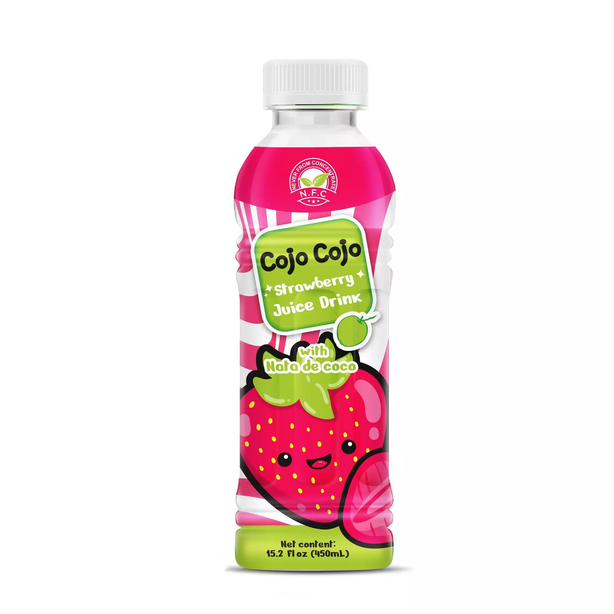 Cojo Cojo Strawberry juice drink with Nata de coco