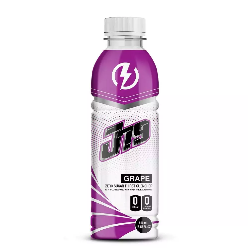 16.57 fl oz J79 Zero Sugar Grape Energy Drinks Thirst Quencher Sports Drink