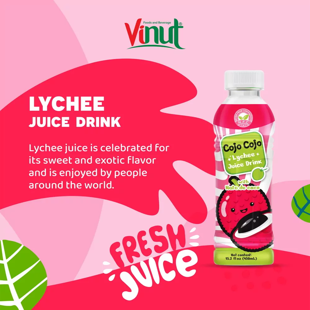 15.2 fl oz Cojo Cojo Lychee juice drink with Nata de coco