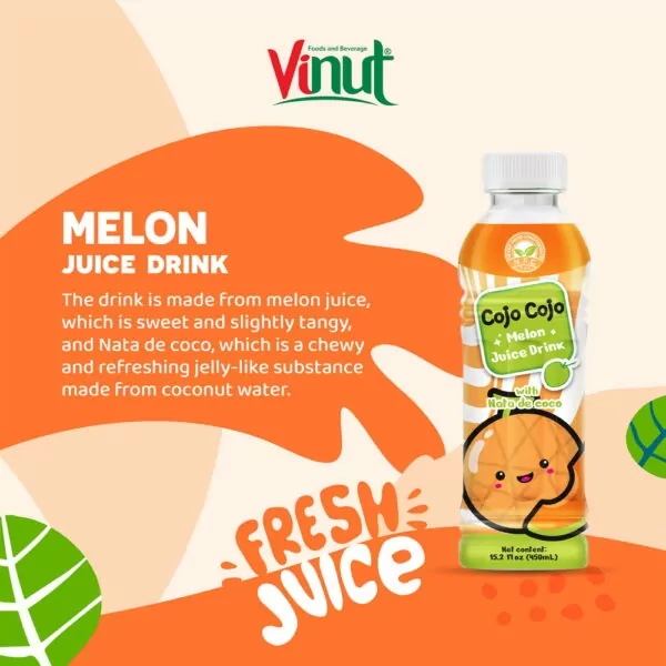 15.2 fl oz Cojo Cojo Melon juice drink with Nata de coco
