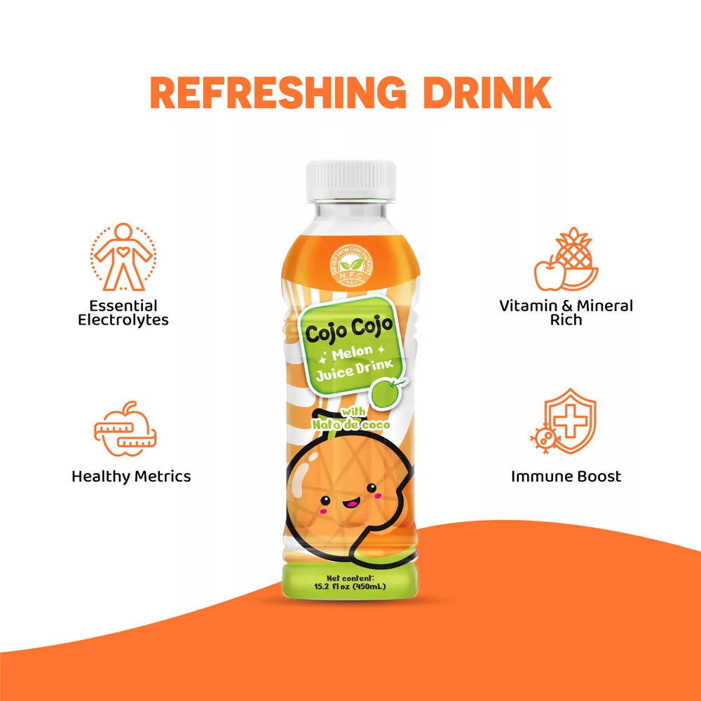 15.2 fl oz Cojo Cojo Melon juice drink with Nata de coco