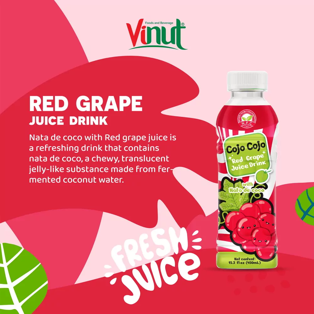 15.2 fl oz Cojo Cojo Red Grape juice drink with Nata de coco