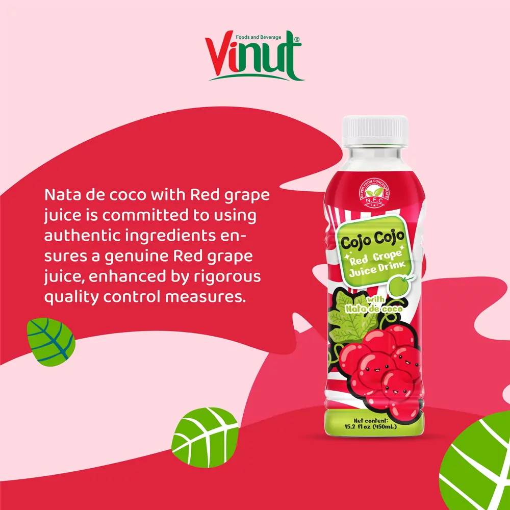 15.2 fl oz Cojo Cojo Red Grape juice drink with Nata de coco