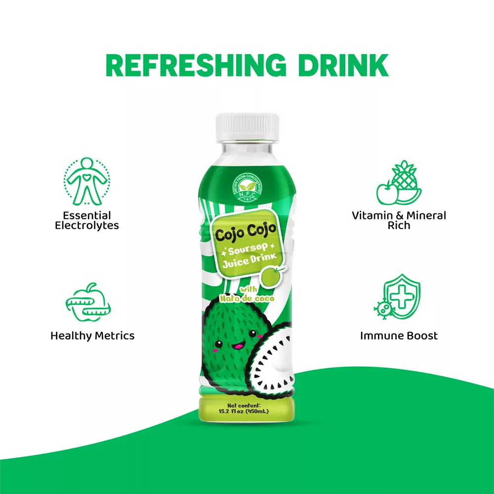 15.2 fl oz Cojo Cojo Soursop juice drink with Nata de coco