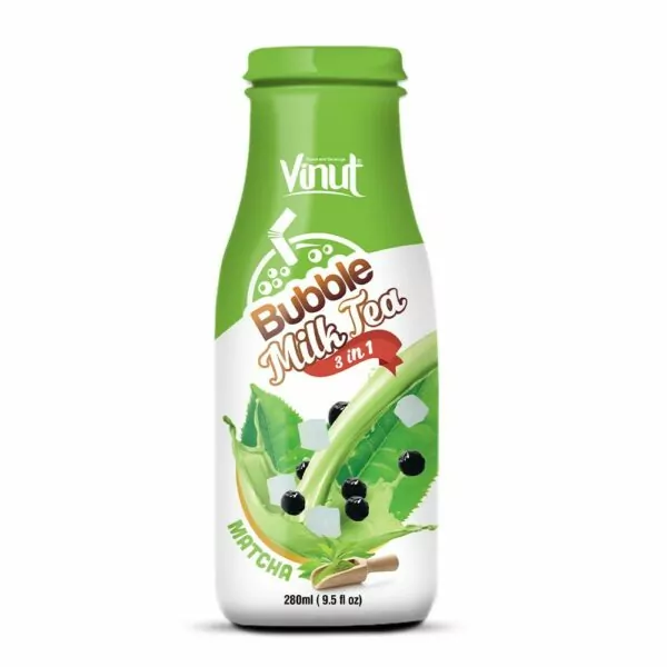 280ml VINUT Bottle Bubble milk tea 3 in 1 with Matcha