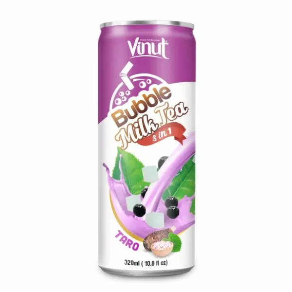 320ml VINUT Canned Bubble milk tea 3 in 1 with Taro