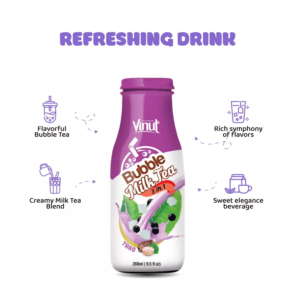 Bubble milk tea TARO 290ml 02