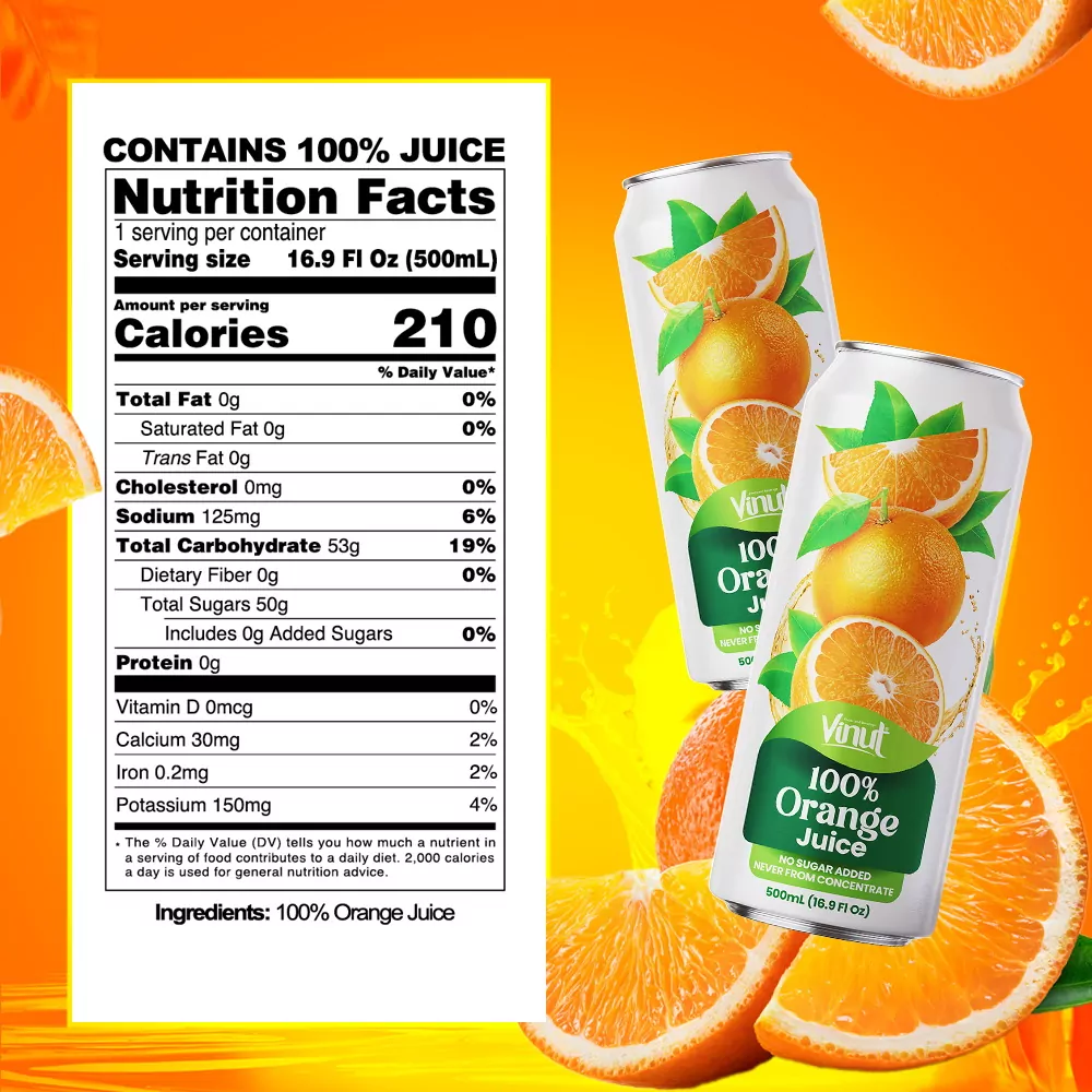 100 Orange Juice drink vinut without pulp