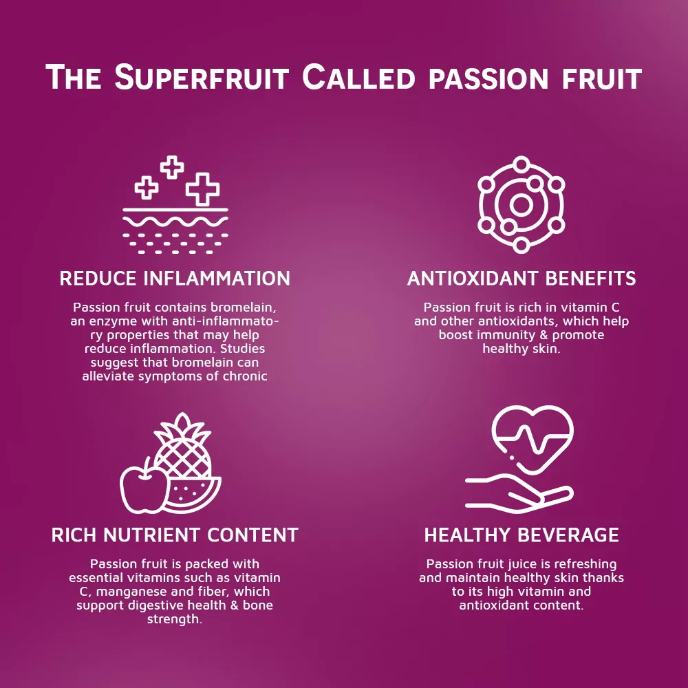 100 Passion fruit Juice drink vinut without pulp