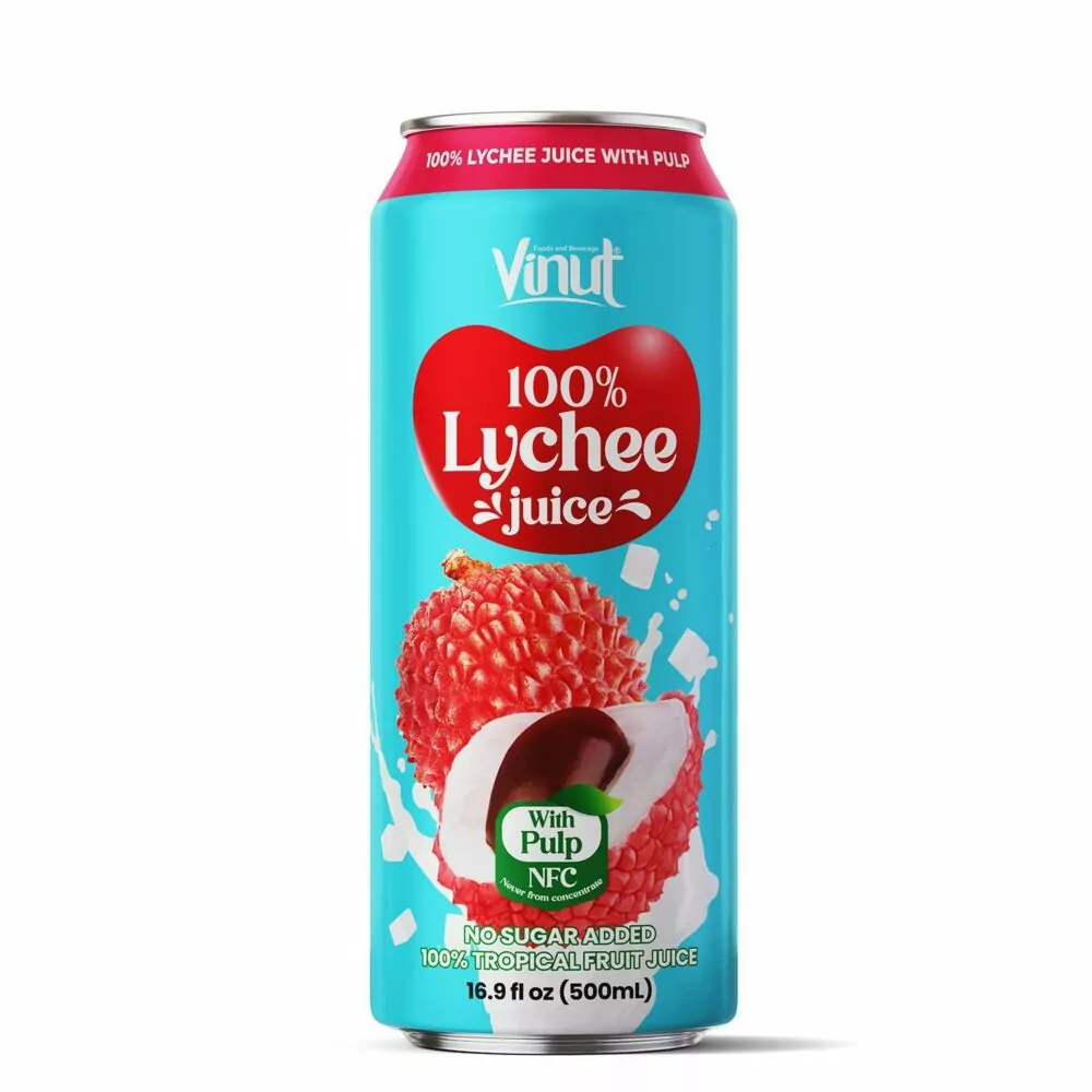 16.9 fl oz Vinut 100 NFC Tropical Lychee Juice drink with Pulp No Sugar Added