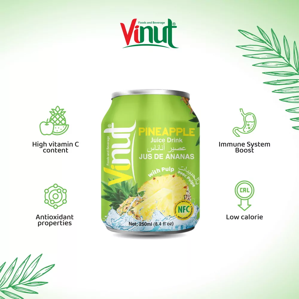 8.4 fl oz Vinut Pineapple Juice Drink with Pulp - Image 3