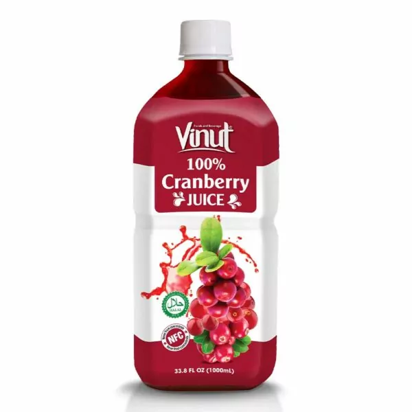 33.8 fl oz Vinut 100% NFC Halal Cranberry Juice drink