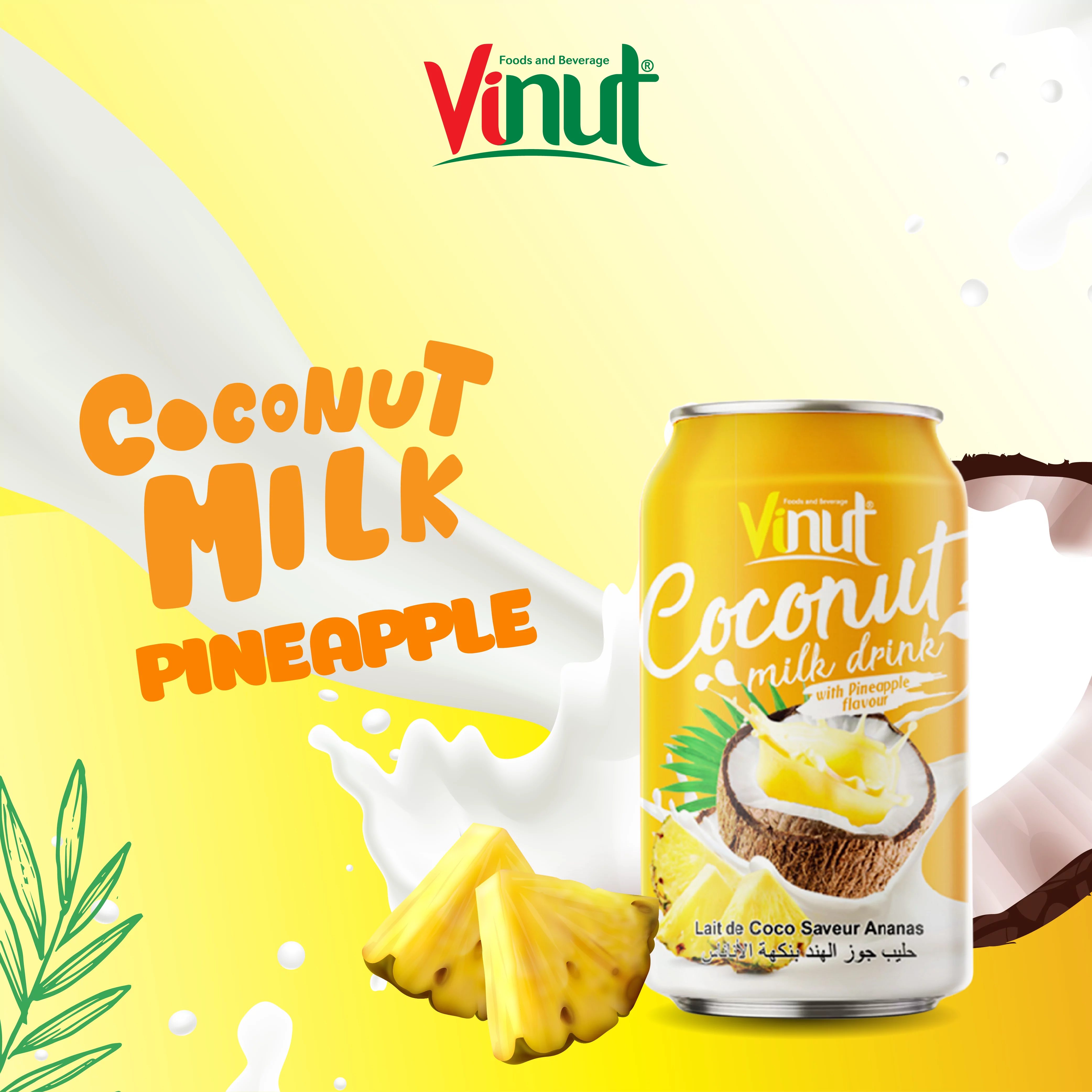 11.1 fl oz Vinut Coconut Milk with Pineapple Flavor