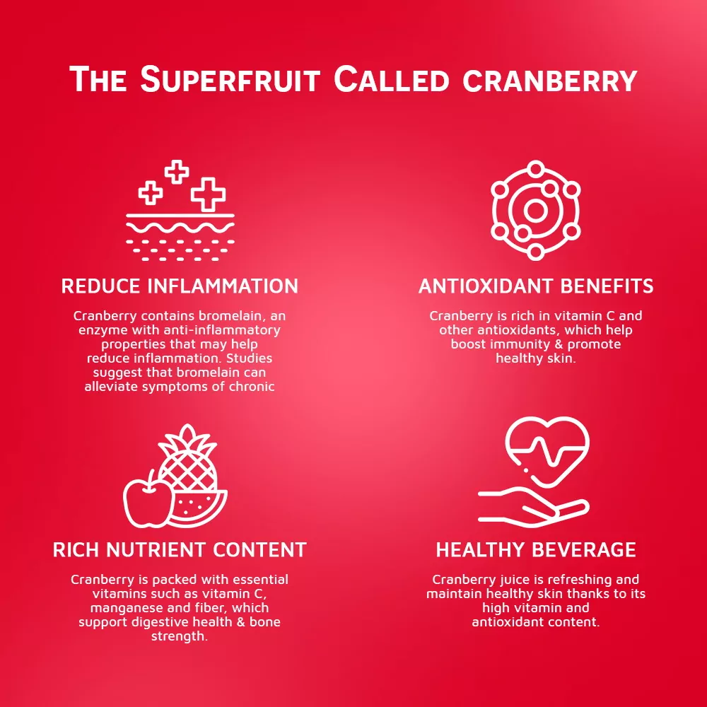 Cranberry Juice drink vinut without pulp