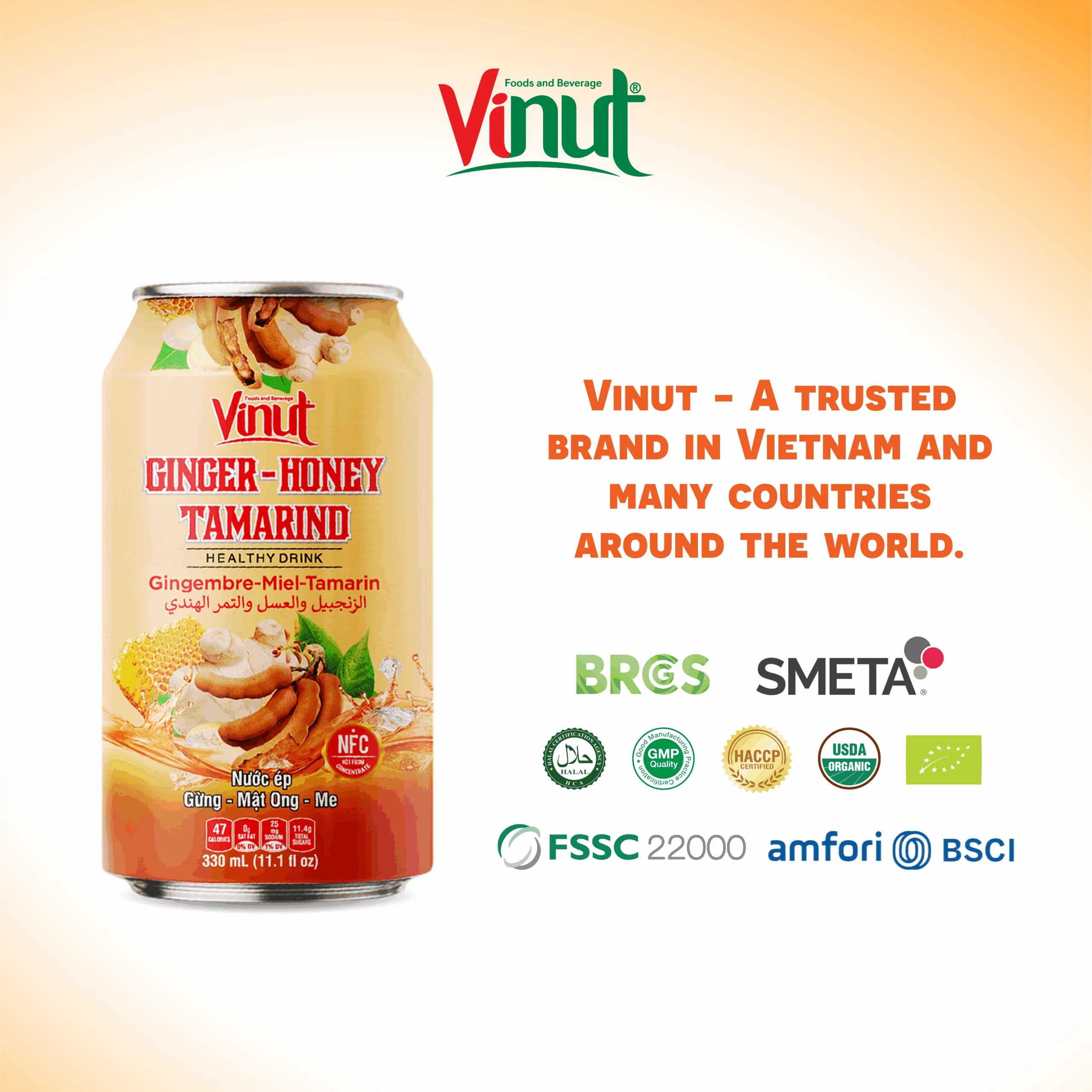 11.1 fl oz Vinut Ginger, Honey, and Tamarind Juice Drink - Image 5