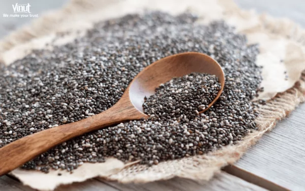 VINUT_Chia seed are small oval seeds that come from the Salvia hispanica plant, a member of the mint family. VINUT_Chia seed are small oval seeds that come from the Salvia hispanica plant, a member of the mint family.
