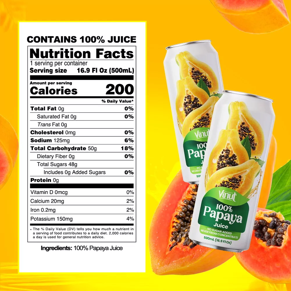 Papaya Juice drink vinut without