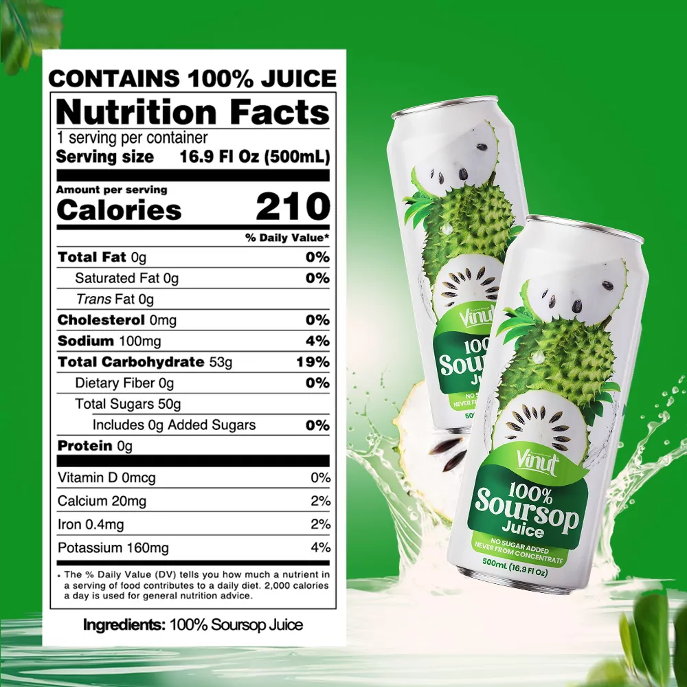 Soursop Juice drink vinut without