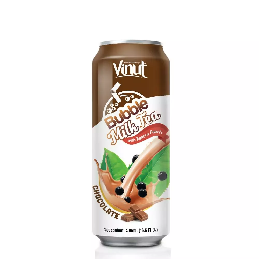 16.6 fl oz Vinut Chocolate Bubble milk tea with Tapioca Pearls