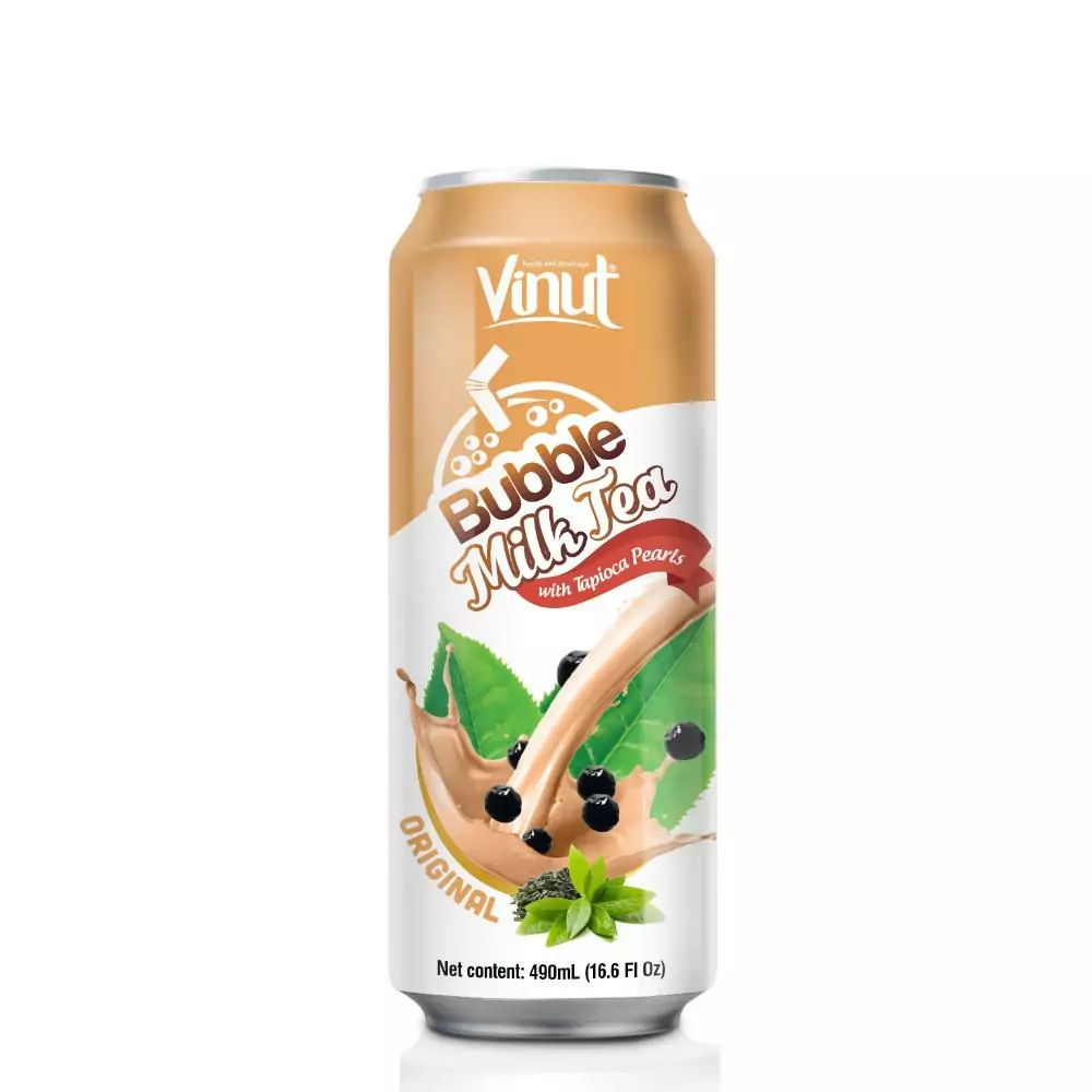 16.6 fl oz Vinut Original Bubble milk tea with Tapioca Pearls
