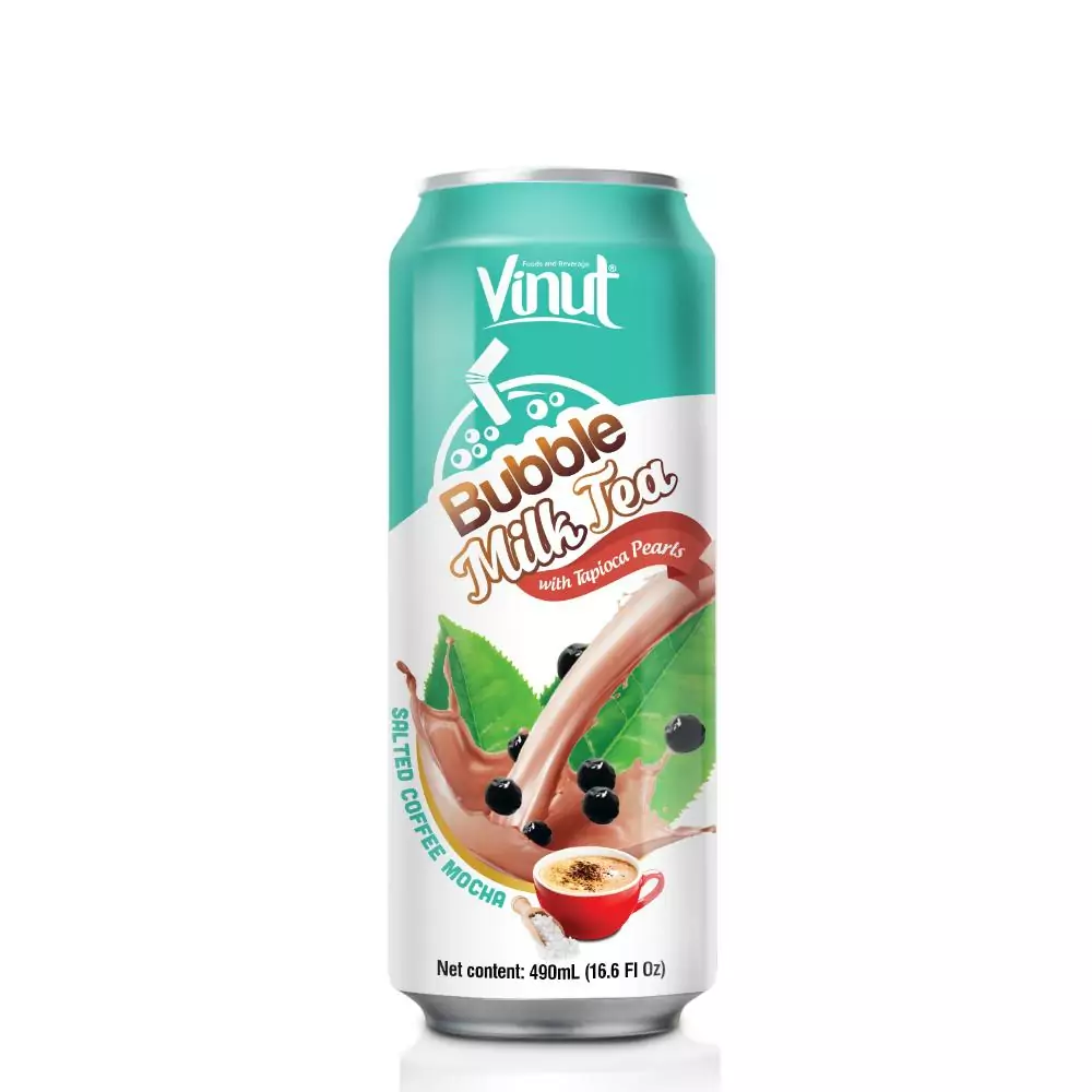 16.6 fl oz Vinut Salted tea Coffee Mocha Bubble milk tea with Tapioca Pearls