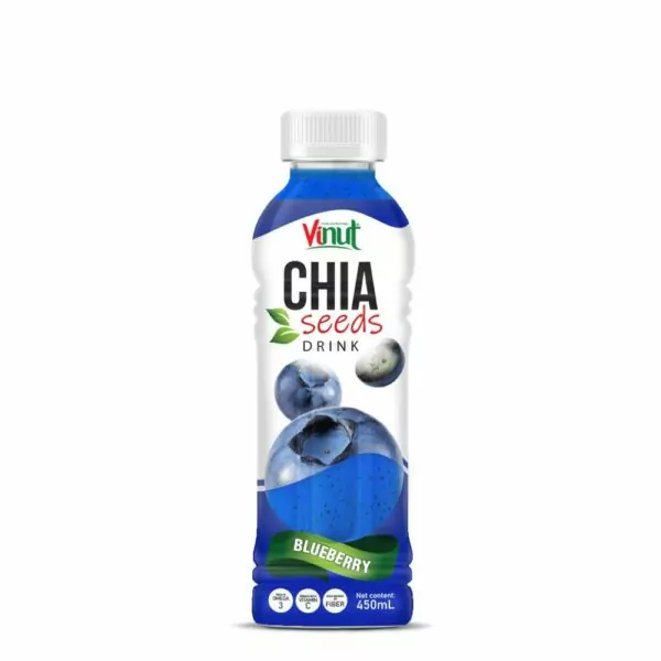 450ml Vinut Chia Seed Drink with Blueberry ( Enrich Omega 3, Vitamin C, Fiber)