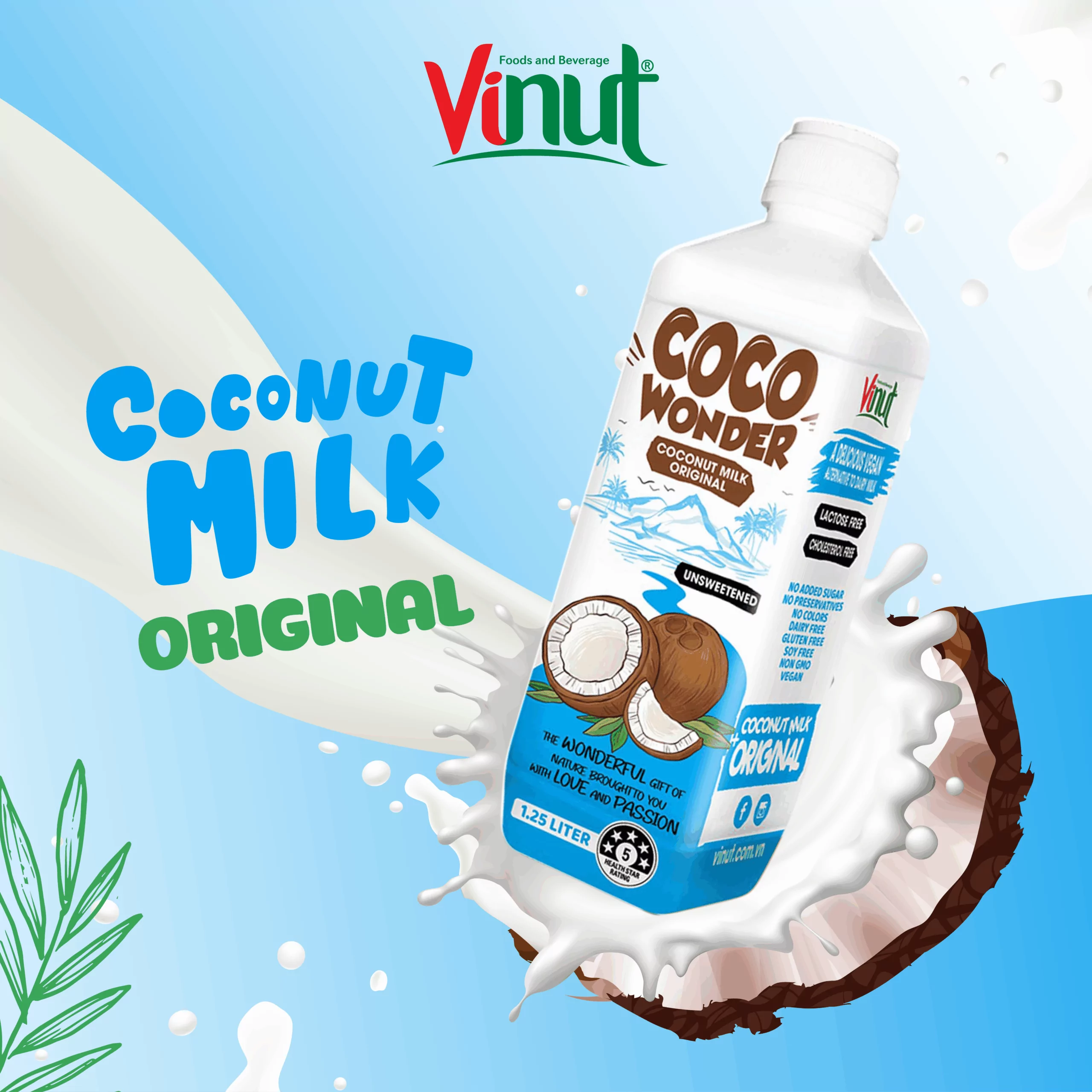 coco wonder ORIGINAL_Artboard 3 1.25L Cocowonder Coconut milk Original - Image 5