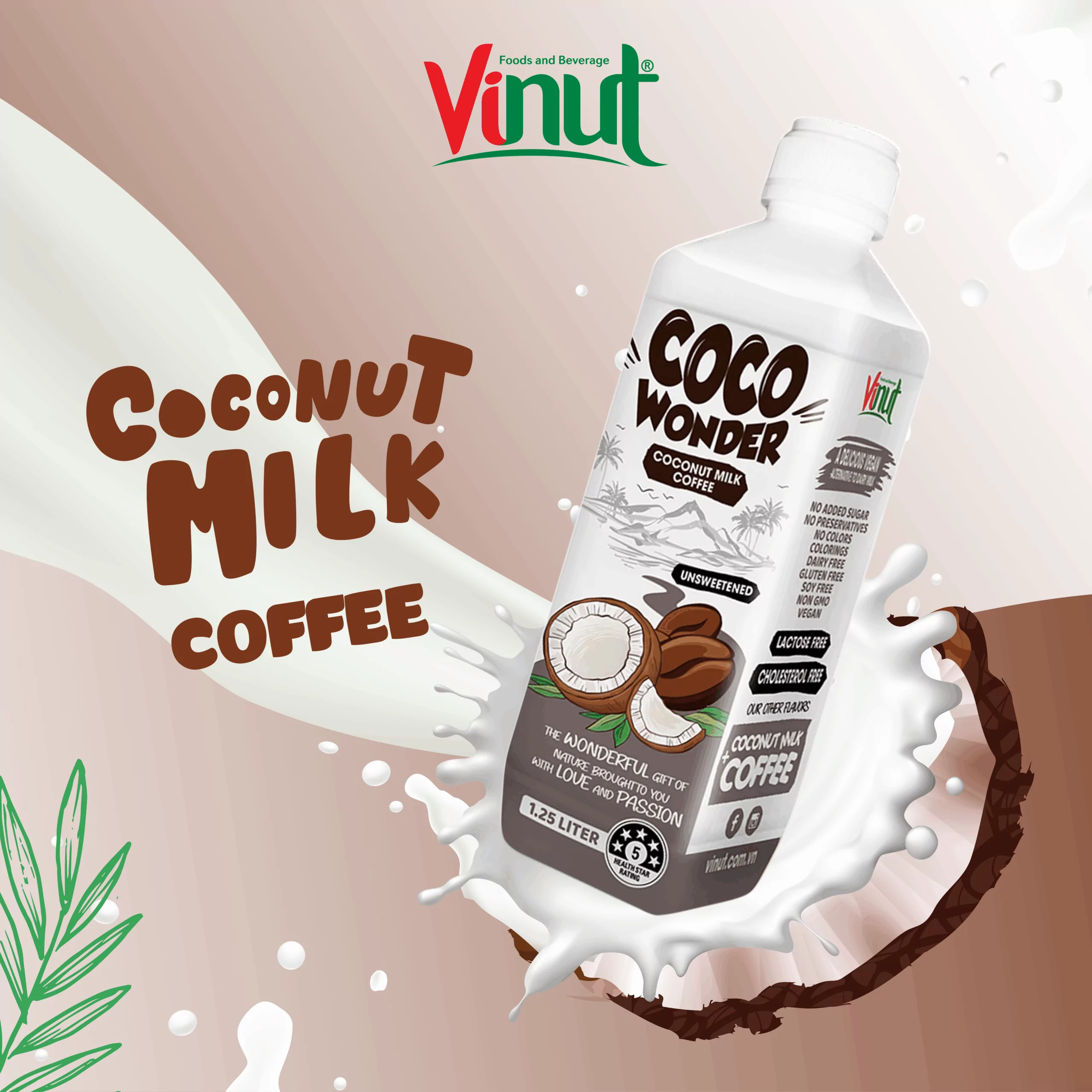 coco wonder coffee_Artboard 3 1.25L Cocowonder Coconut milk with Coffee - Image 2