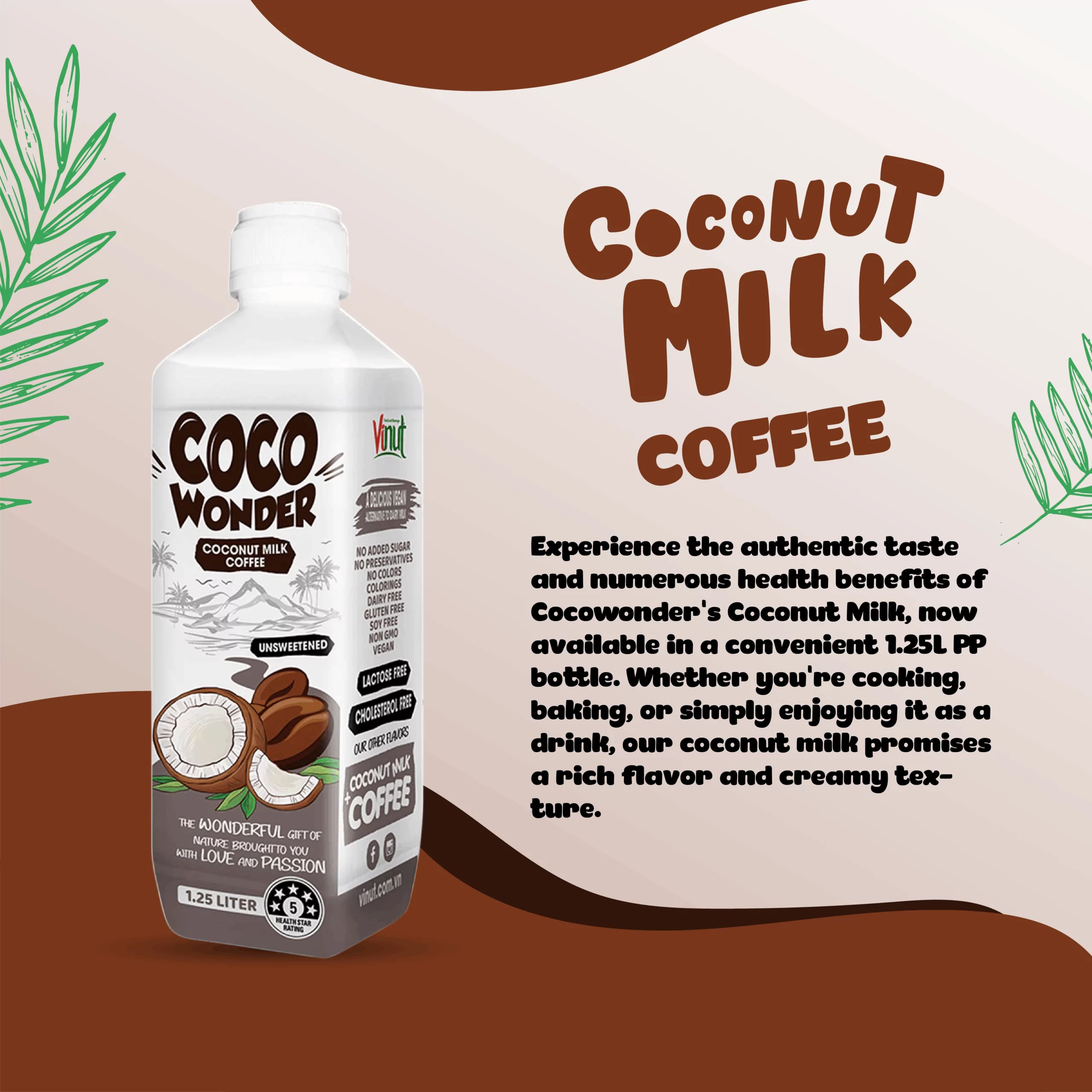 coco wonder coffee_Artboard 4 1.25L Cocowonder Coconut milk with Coffee - Image 5