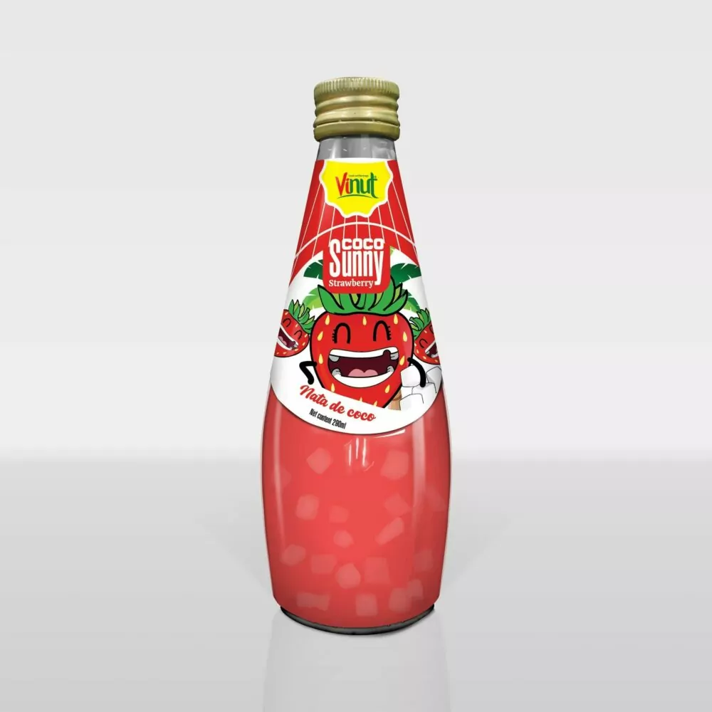 290ml Vinut Coco Sunny Strawberry with Nata de coco