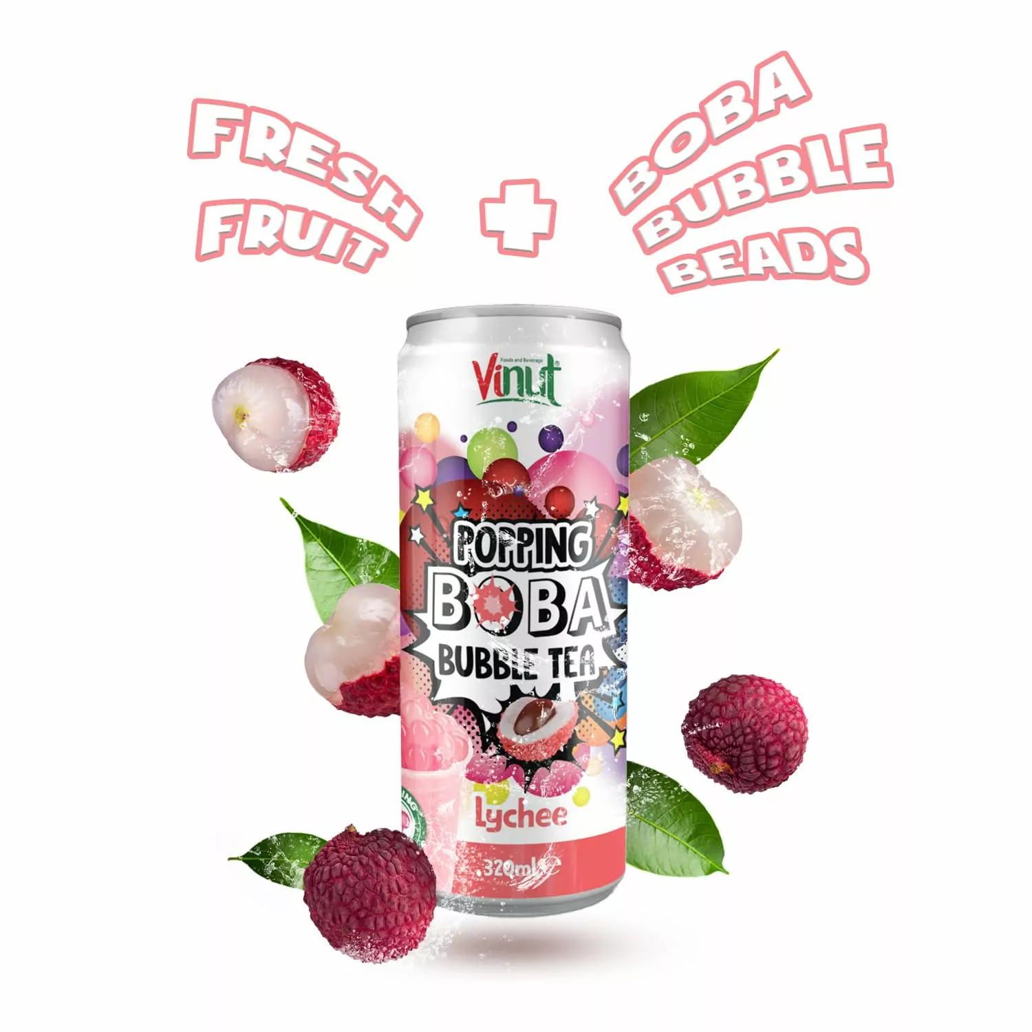 1000x1000 (2) 320ml Vinut Popping Boba Bubble Tea with Lychee Flavor - Image 4