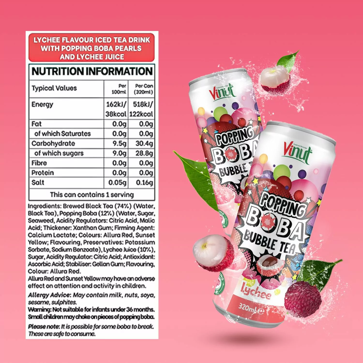 1000x1000 (4) 320ml Vinut Popping Boba Bubble Tea with Lychee Flavor - Image 3