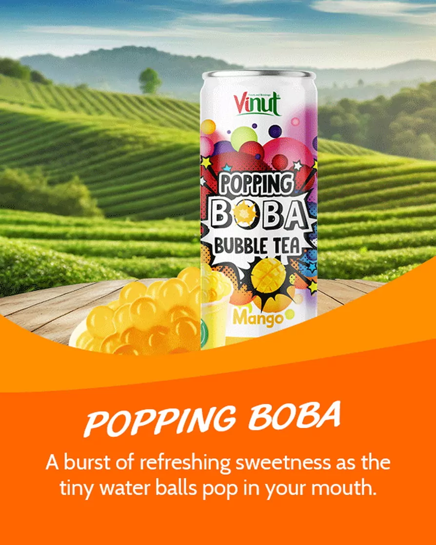320ml Popping Boba Bubble Tea With Mango Flavor 600x750_2