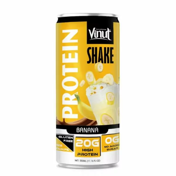 11.16 fl oz Vinut Banana Protein Shake (20G High Protein, Gluten free, No sugar added)
