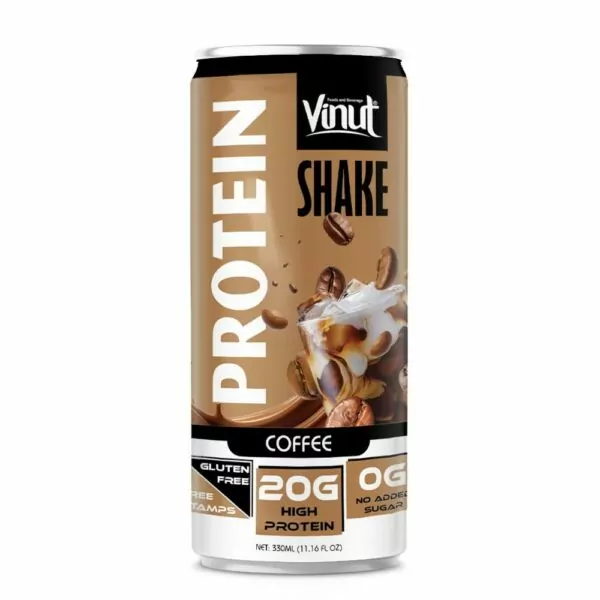 11.16 fl oz Vinut Coffee Protein Shake (20G High Protein, Gluten free, No sugar added)