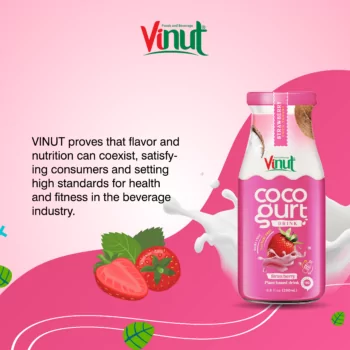 280ml Vinut Cocogurt (Coconut milk) drink with Strawberry (Lactose free, Dairy free, Plant based)