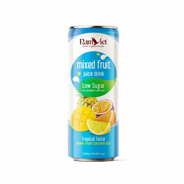 10.8 fl oz Tropical Taste Mixed (Mango, Orange, Passion fruit, Pineapple) juice drink (Low Sugar no preservatives)