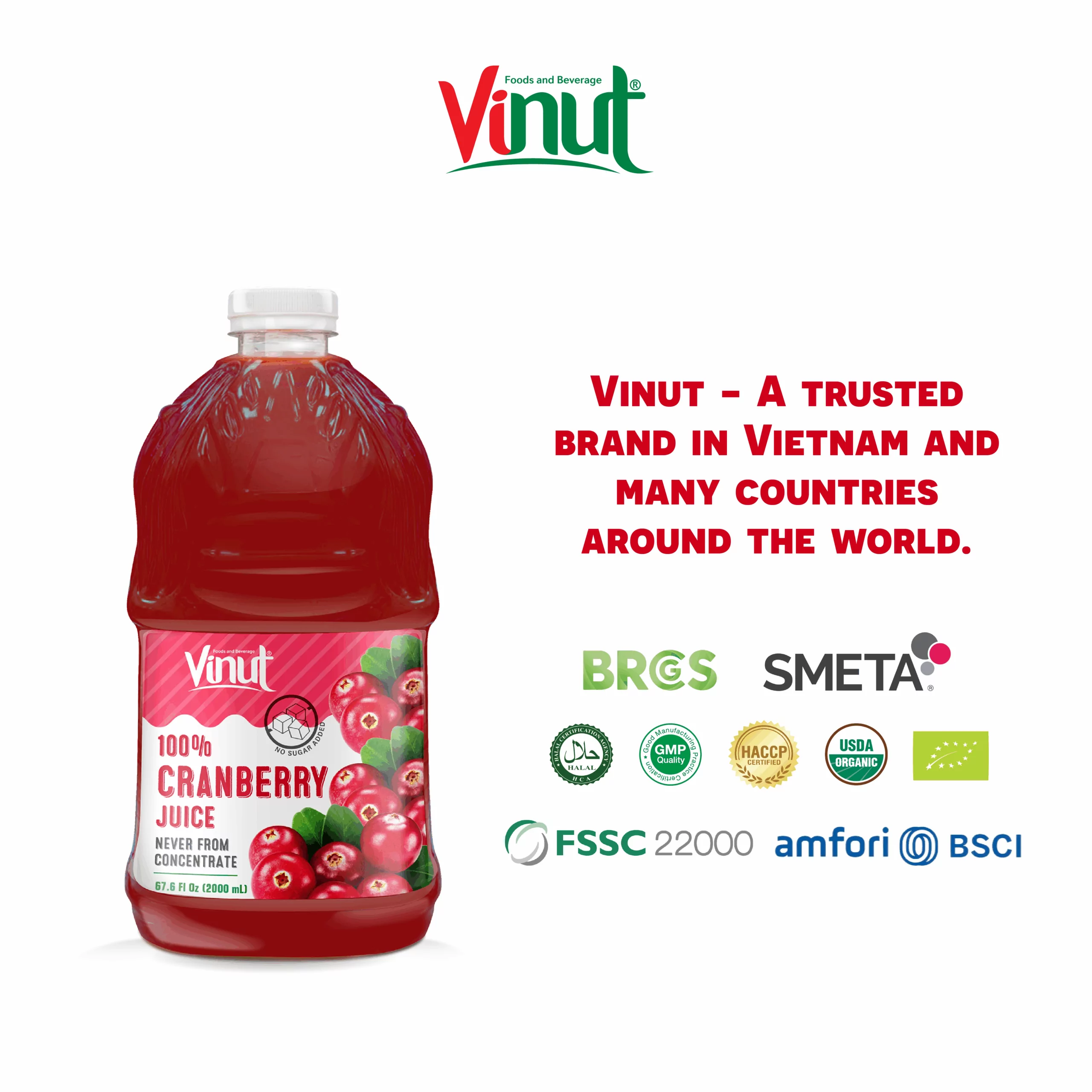 2L Vinut Cranberry  Juice drink - Image 5