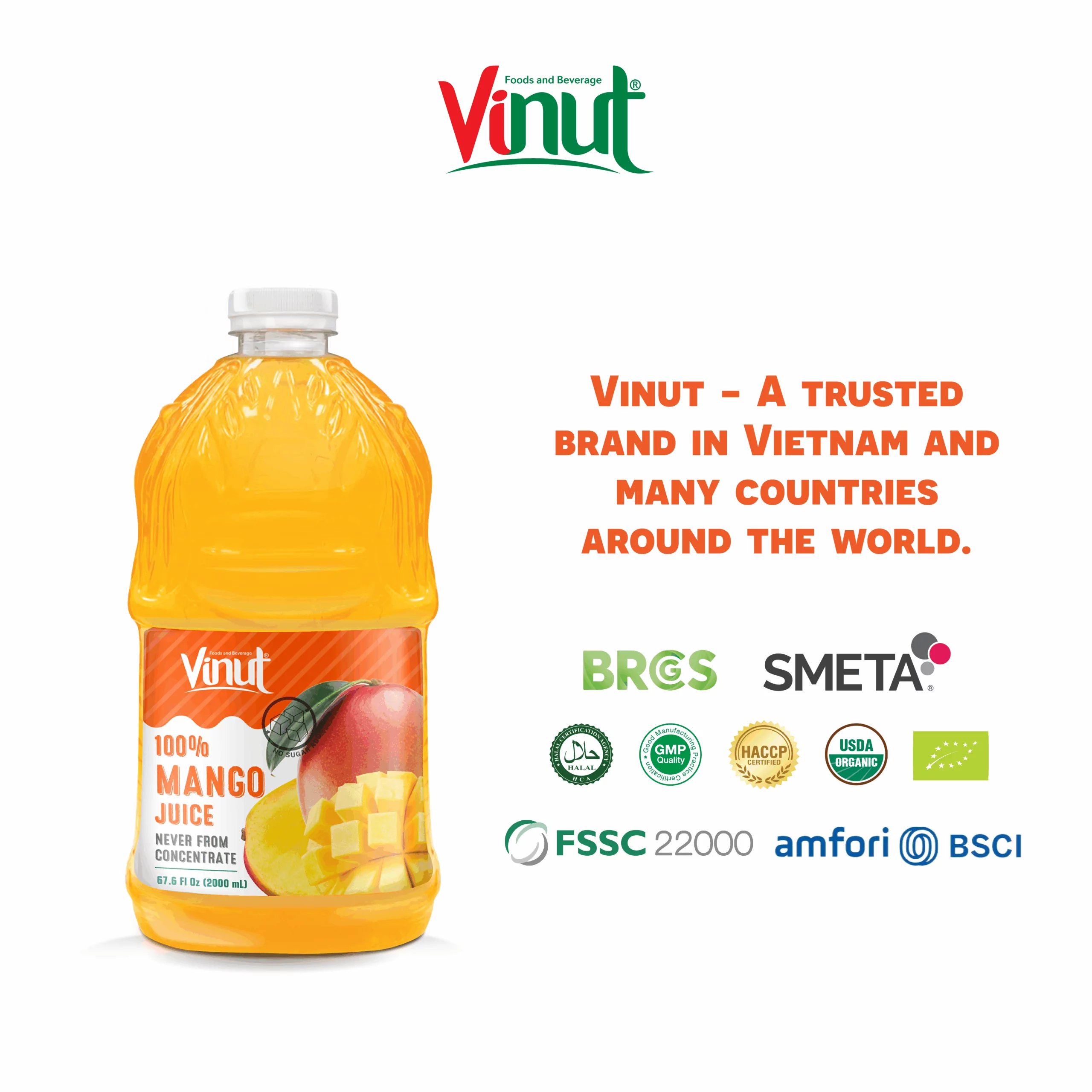 64fl oz Vinut 100% Mango juice drink - Image 5