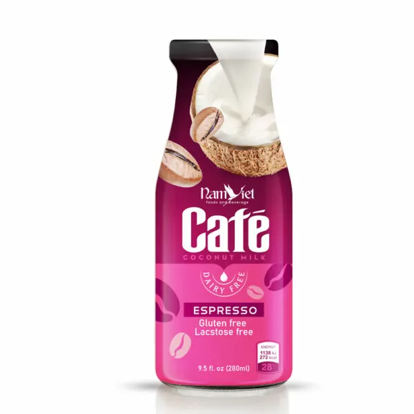 9.5 fl oz Espresso  coffee drink with coconut milk( Gluten free, Lactose free, Dairy free)
