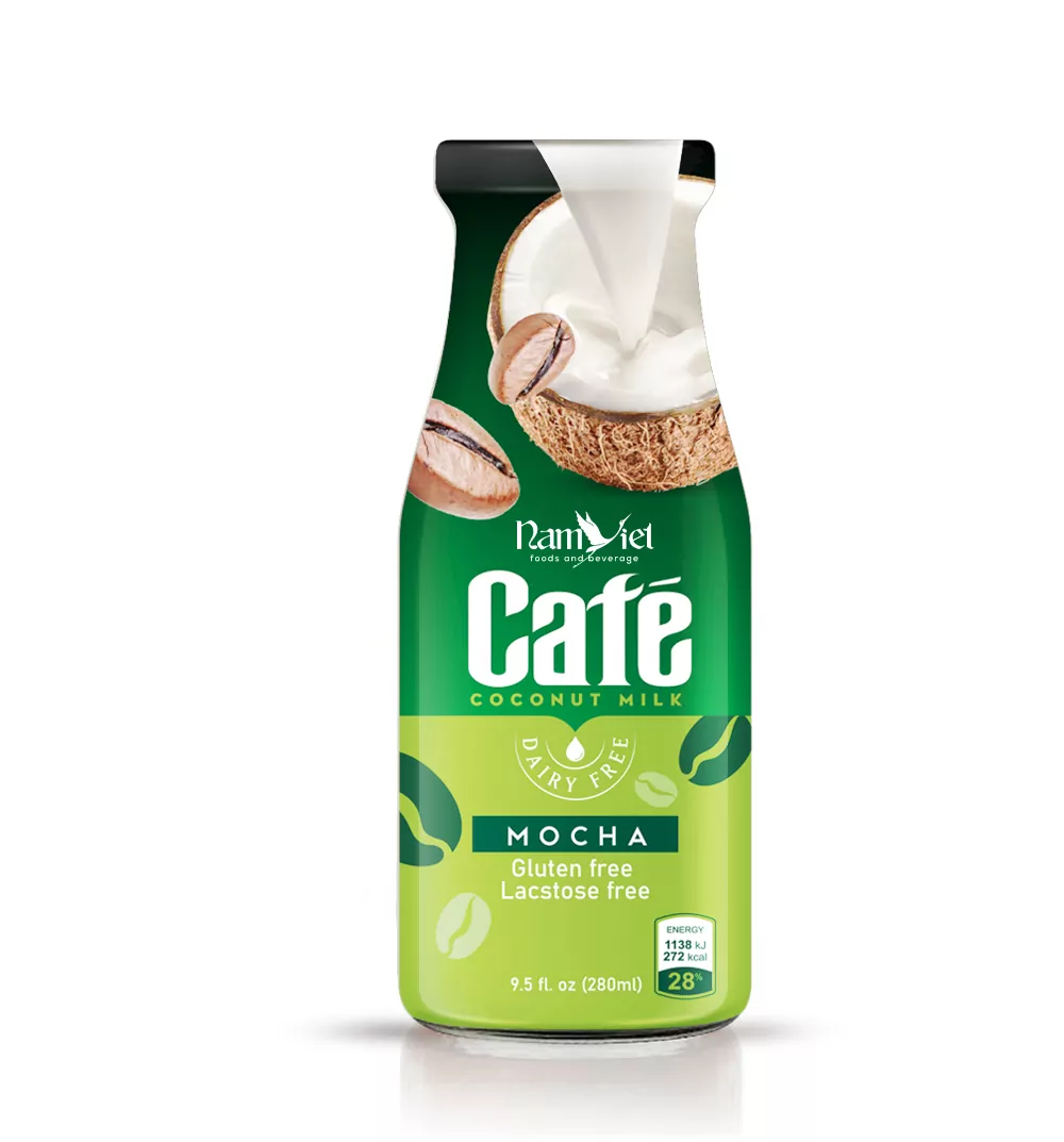9.5 fl oz Mocha coffee drink with coconut milk Gluten free Lactose free Dairy free
