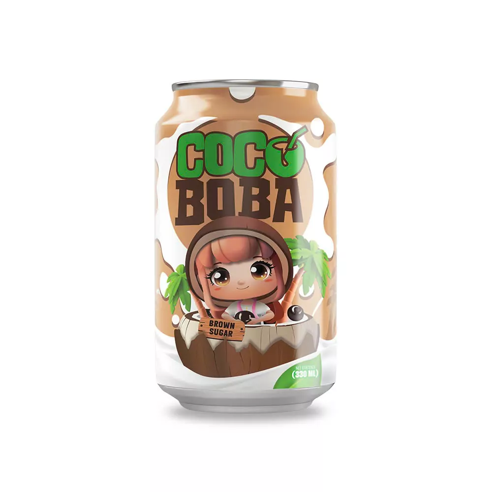 330ml Vinut Coco Boba Drink with Brown Sugar