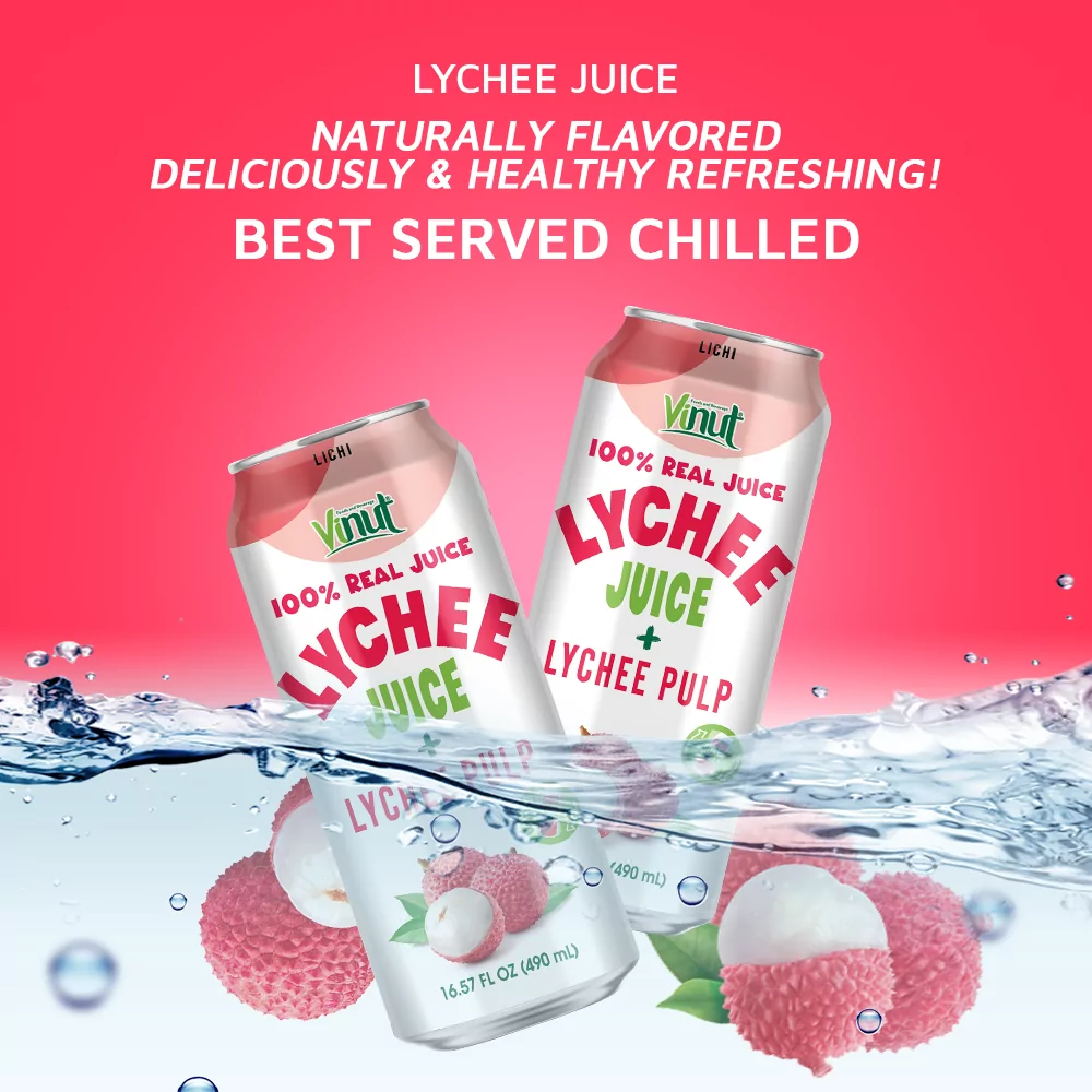 16. 57 fl oz Vinut 100% NFC Tropical Lychee Juice Drink with Pulp (No Added Sugar) - Image 4