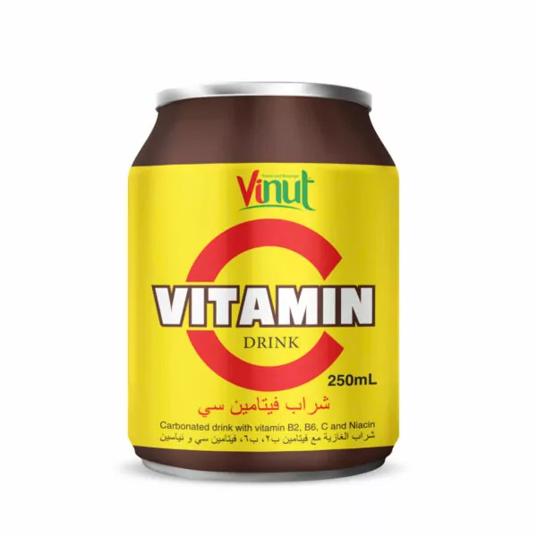 250ml Vinut Carbonated Vitamin C Drink - Low Sugar, Low Calorie (Vitamin C, B2, B6 and Niacin)