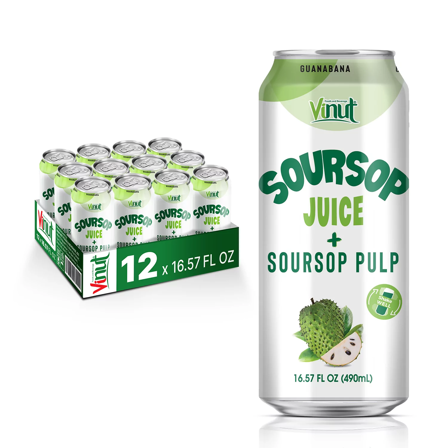 16. 57 fl oz Vinut 100% NFC Soursop Juice Drink with Pulp (No Sugar Added)